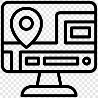 online maps, google maps, map software, map data icon svg