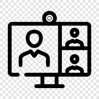 Online Meeting, Conference Call, Meeting, Webinar icon svg