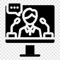 online, webinar, online conference, online meeting icon svg