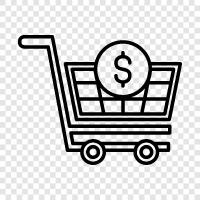 online payment, pay with cart, buy online with cart, ecommerce payment icon svg