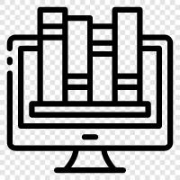 online resources, online databases, online research, online book search icon svg