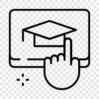 online schools, online colleges, online universities, online courses icon svg