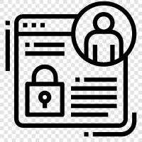 online security, online anonymity, online privacy policies, online security policies icon svg