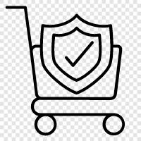 online shopping, safe online shopping, online shopping safety, online shopping safety tips icon svg