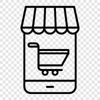 online shopping, ecommerce, online store, online shop icon svg