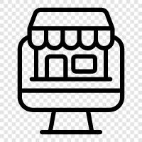 online shopping, online store reviews, online store coupons, online store deals icon svg