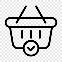 online shopping, online shopping basket, online shopping list, online shopping list of icon svg