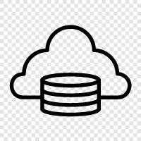 online storage, online backup, online space, online backup space icon svg