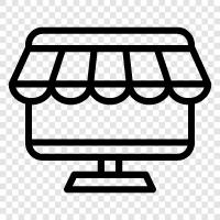 online store, online retailer, online shopping, online shopping mall icon svg