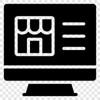 online store, online store website, online shopping, online shopping website icon svg