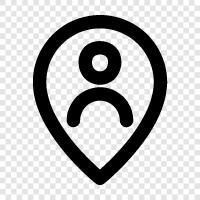 online user location, online activity, online behavior, online persona icon svg