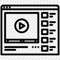 online video blog, online video broadcasting, online video sharing, online video hosting icon svg