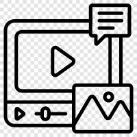 online video, online video content, online video streaming, online video streaming content icon svg