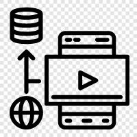 online video monetization, online advertising monetization, online video advertising monetization, video monetization icon svg