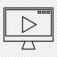 online video, webcast, webinar, online presentation icon svg