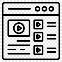 online videos, online video, online video content, online video marketing icon svg