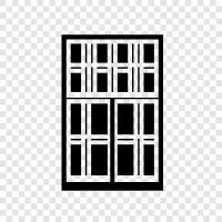 open, window panes, windows, glass icon svg