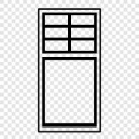 open, shutter, curtains, window treatment icon svg