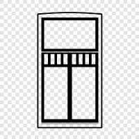 open, close, curtains, window treatments icon svg