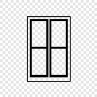 open, window, glass, window treatment icon svg