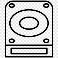 optical drive, hard drive, data storage, read/write icon svg