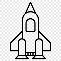 orbital aircraft, space shuttle, aircraft, rocket icon svg