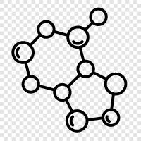 organic molecule, chemical compound, element, atom icon svg