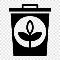 organic waste, composting, garbage, garbage disposal icon svg