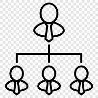 organizational chart, power, authority, promotion icon svg