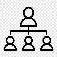 organizational, organizational chart, power, management icon svg