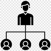 organizational, management, organizational chart, power icon svg