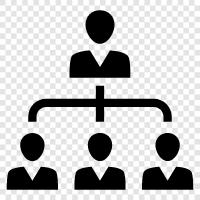 organizational structure, business model, organizational chart, hierarchy icon svg