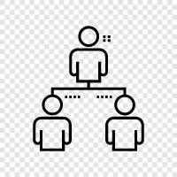 organizational structure, management structure, organizational chart, organizational hierarchy icon svg