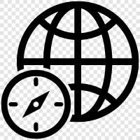 orienteering, map, travel, compass icon svg