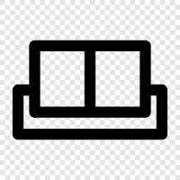 Ottoman, Couch, Living Room, Bedroom icon svg