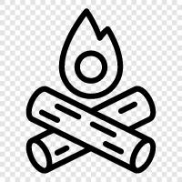 outdoor camping, camping, fire, cooking icon svg
