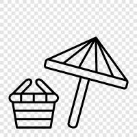 outdoor, picnic basket, food, party icon svg