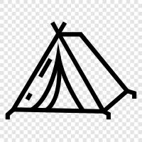 outdoors, tent, sleeping, backpacking icon svg