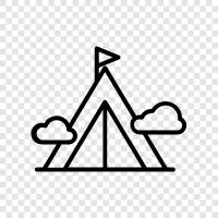 outdoors, nature, hiking, backpacking icon svg