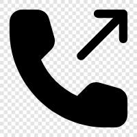 Auslaufende Anrufe, Telefon, Telefonanrufe symbol