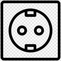 outlet, plug, outlet cover, outlet cover plate icon svg