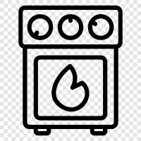 oven, stove, baking, broil icon svg