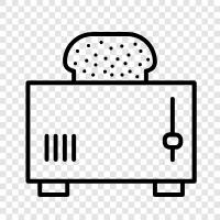 oven, breakfast, sandwich, toasting icon svg