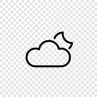 overcast, cloudy skies, rain, thunderstorms icon svg