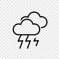 overcast, sky, rain, thunder icon svg