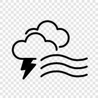 overcast, skies, weather, precipitation icon svg