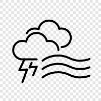 overcast, sky, rain, thunder icon svg