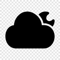 overcast, rain, storm, dark icon svg