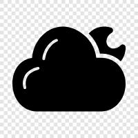 overcast, rain, thunderstorms, rainbows icon svg