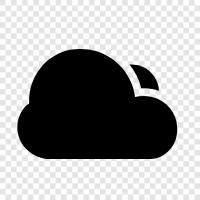 overcast, gloomy, dark, cloudy icon svg